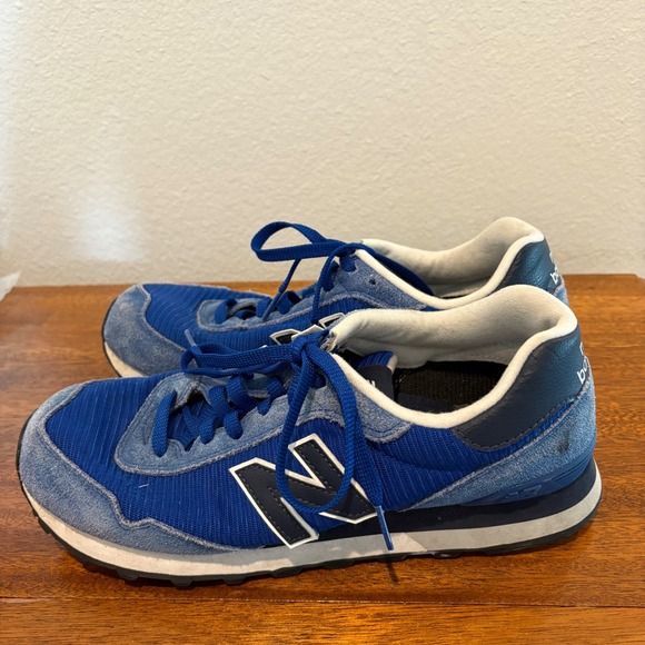 New Balance 515 Blue Suede Mesh Sneakers Men's 10.5 Light Blue Navy - Picture 3 of 13